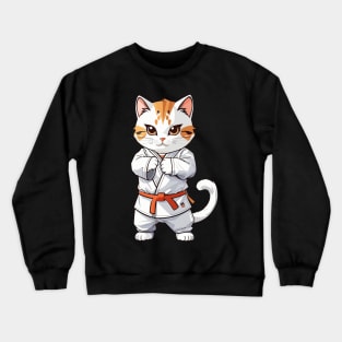 Cute Cat Taekwondo Crewneck Sweatshirt